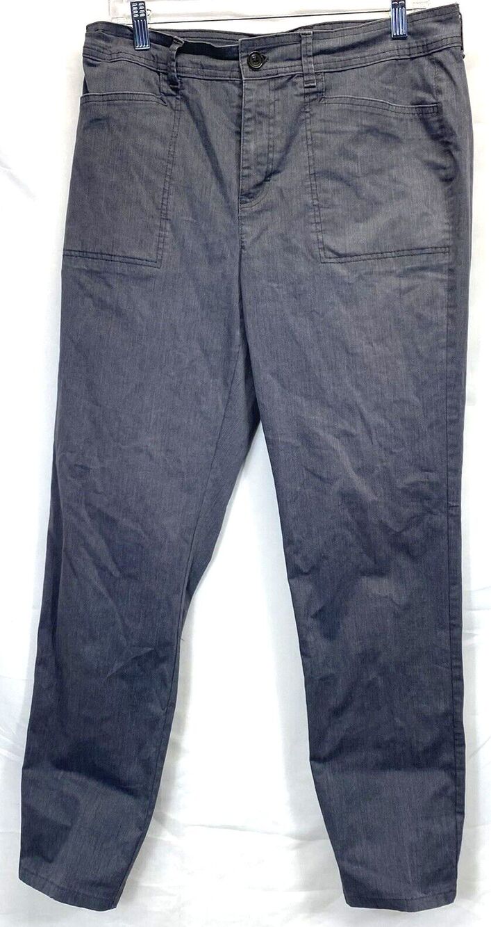 Gloria Vanderbilt Women Jeans 12 (32x30) Gray Denim Casual Mid-Rise Pant RN89828